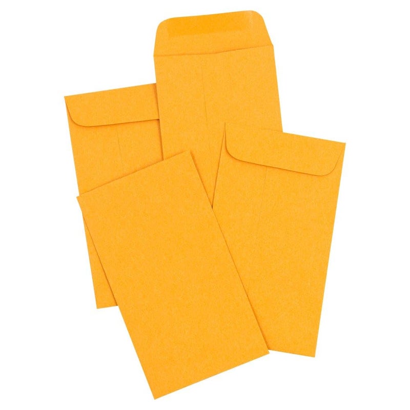 JAM PAPER #5.5 Coin Business Envelopes - 3 1/8 x 5 1/2 - Brown Kraft - 50/Pack - Image 5